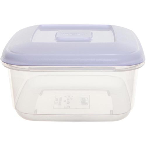 Whitefurze Whitefurze vershouddoos vierkant 1,6 liter, transparant met wit deksel