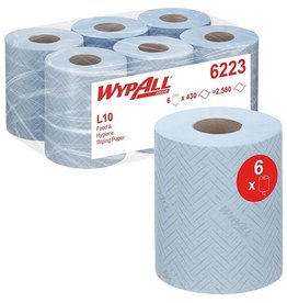 Wypall Kimberly-Clark Professional poetspapier, blauw, 6 rollen