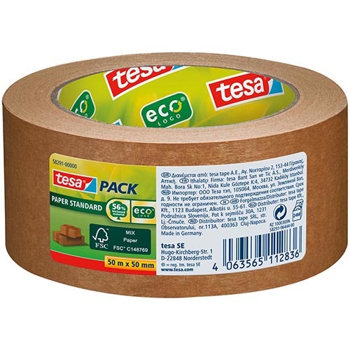 Tesa tesa verpakkingsplakband Paper Standard, 50 mm x 50 m [6st]