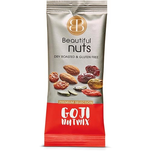 Beautiful Nuts Beautiful Nuts noten, zakje van 50 g, Goji Mix