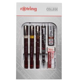Rotring college set van 9 Isograph 0,25 mm/ 0,35 mm/ 0,5 mm