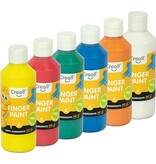 Creall Creall vingerverf Happy, set met 6 flesjes van 250 ml in geassorteerde kleuren