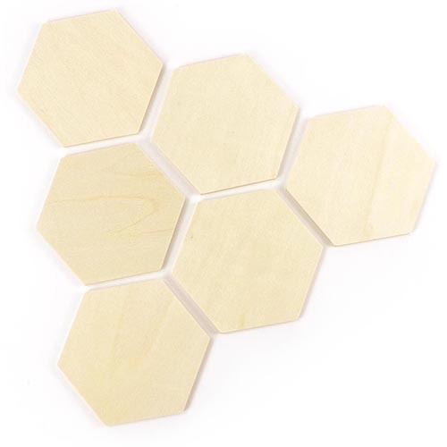 Graine Creative Graine Créative zakje van 30 hexagonale vormen te decoreren
