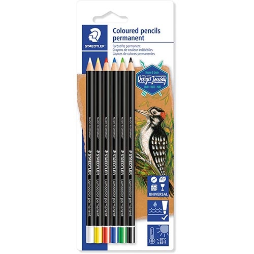 Staedtler Staedtler Lumocolor permanent kleurpotlood, 6 kl.