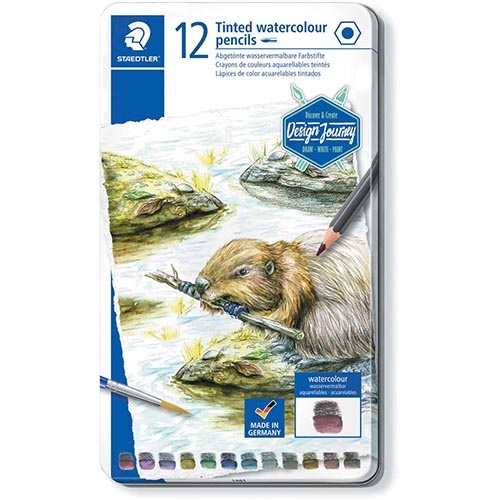 Staedtler Staedtler aquarel potlood, metalen doos met 12 kleuren