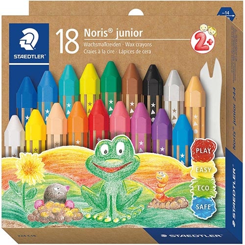 Staedtler Staedtler Noris Junior waskrijt, etui van 18 stuks