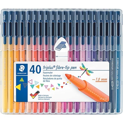 Staedtler Staedtler viltstift Triplus Color, opstelbare box met 40 kl.