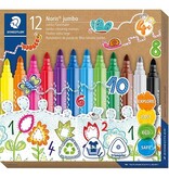 Staedtler Staedtler Viltstift Noris 328 JUMBO, 12 stiften