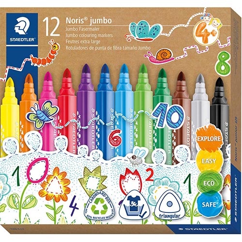 Staedtler Staedtler Viltstift Noris 328 JUMBO, 12 stiften