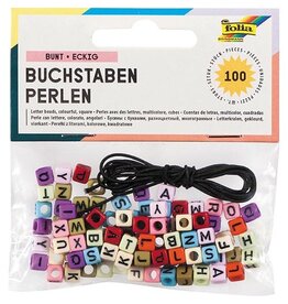 Folia Folia letterkralen inclusief 1 meter elastische 100 st.