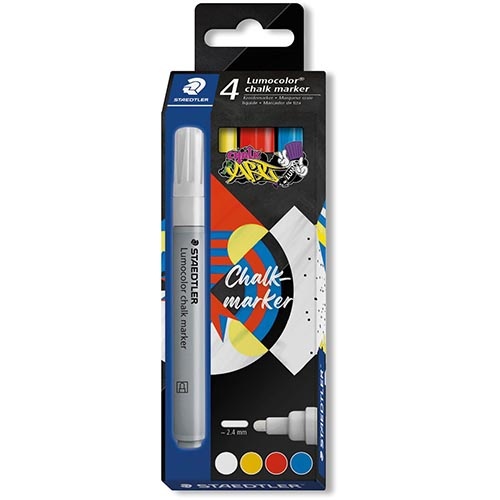 Staedtler Staedtler Lumocolor krijtmarker, set van 4