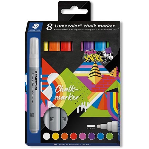 Staedtler Staedtler Lumocolor krijtmarker, set van 8