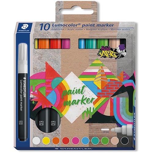 Staedtler Staedtler Lumocolor paintmarker, set van 10