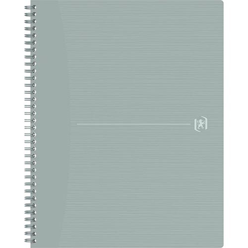 Oxford Oxford Origin spiraalschrift, ft A4+, 140 bladzijden, gelijnd, grijs