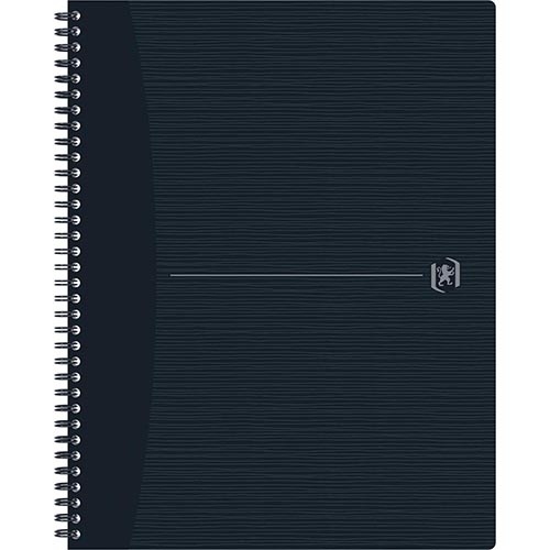 Oxford Oxford Origin spiraalschrift, ft A4+, 140 bladzijden, geruit 5 mm, zwart