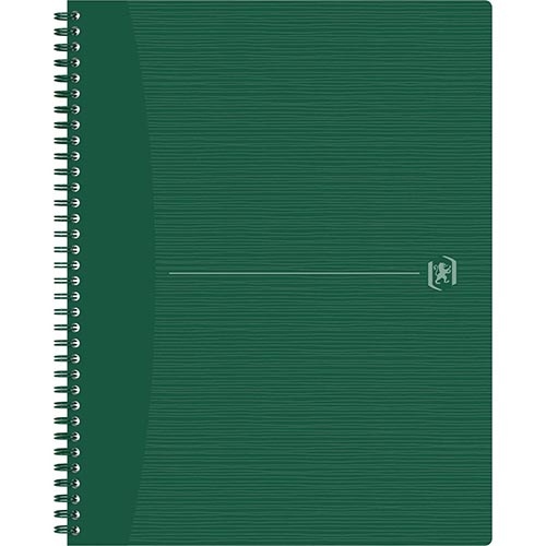Oxford Oxford Origin spiraalschrift, ft A4+, 140 bladzijden, geruit 5 mm, groen