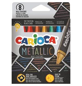 Carioca Carioca waskrijt Wax Metallic, kartonnen etui van 8 stuks