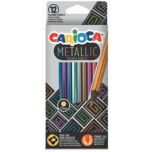 Carioca Carioca kleurpotlood Metallic, 12 st. in een kartonnen etui