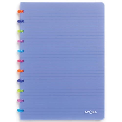 Atoma Atoma schrift Tutti Frutti ft A4, gelijnd, transparant blauw