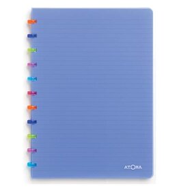 Atoma Atoma Tutti Frutti schrift, ft A4, 144 bladzijden, geruit 5 mm, transparant blauw