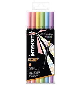 Bic Bic viltstift Intensity Dual tip, etui van 6 stuks, pastel