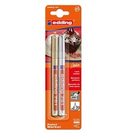 Edding Edding paintmarker e-751 Professional 2 st., goud en zilver