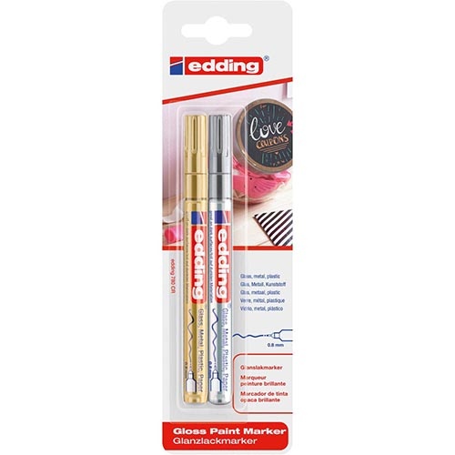 Edding BL.2X MARKER 780 GD/ZILVER EDD