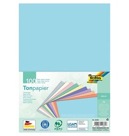 Folia Folia gekleurd tekenpapier pastel, A4, 100 vel in 10