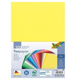 Folia Folia gekleurd tekenpapier, 130 g, ft 21 x 29,7 cm, A4, geassorteerde kleuren, pak van 100 vel