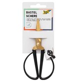 Folia Folia knutselschaar, ft 14,5 cm, scherpe punt, RVS, zwart, blister van 1 stuk