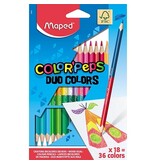 Maped Maped kleurpotlood Color'Peps Duo, blister met 18 stuks