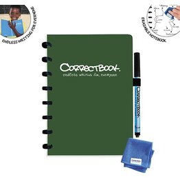 Correctbook Correctbook A5 herbruikbaar notitieboek, blanco (bosgroen)