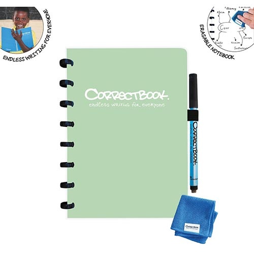 Correctbook Correctbook A5 herbruikbaar notitieboek, blanco (muntgroen)