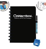 Correctbook Correctbook A4 Original: uitwisbaar / herbruikbaar notitieboek, gelijnd, Ink Black (zwart)