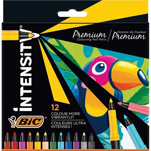 Bic Bic viltstift Intensity, fijne punt, etui van 12 stuks