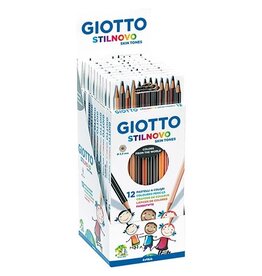 Giotto Giotto Stilnovo Skin Tones kleurpotloden, ophangbaar kartonnen etui met 12 potloden