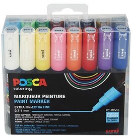 Posca Uni POSCA paintmarker PC-1MC, 0,7 - 1 mm, etui van 16 stuks in geassorteerde kleuren