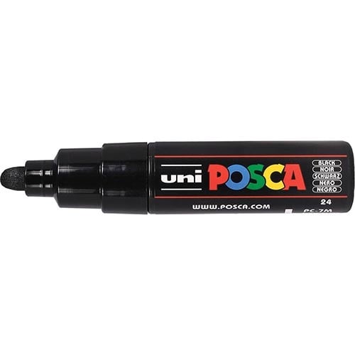 Posca Uni POSCA paintmarker PC-7M, 4,5 - 5,5 mm, zwart
