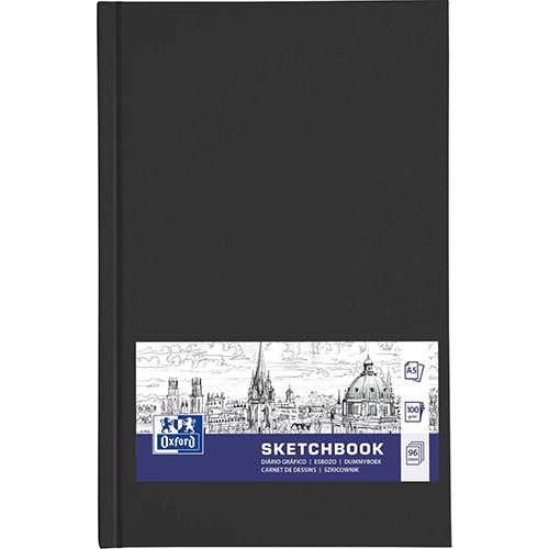 Oxford Oxford "Sketchbook" dummyboek, 96 vel, ft A5, zwart [5st]