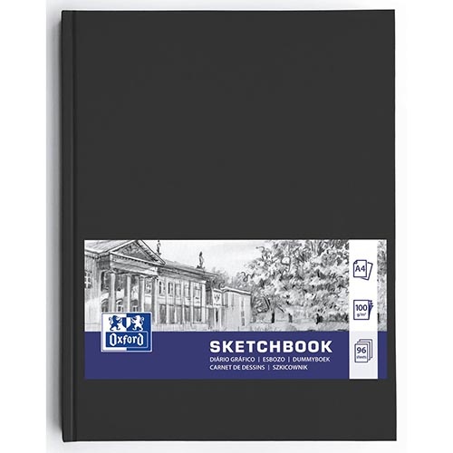 Oxford Oxford "Sketchbook" dummyboek, 96 vel, ft A4, zwart [5st]