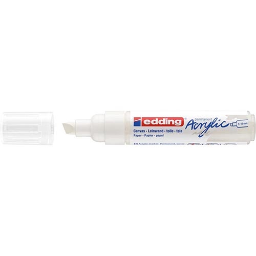 Edding Edding Acrylic marker breed verkeerswit [5st]