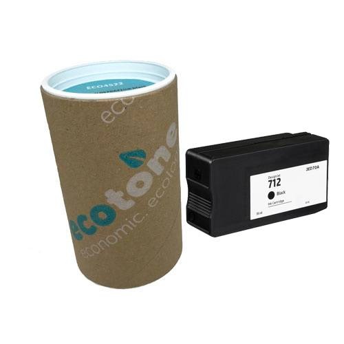 Ecotone Ecotone ink (replaces HP 712 3ED71A) black 80ml CC