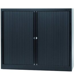 Bisley Bisley roldeurkast, 103 x 120 x 43 cm, 2 legborden, zwart