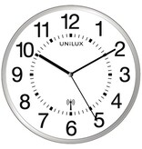 Unilux Unilux Wave wandklok, radiogestuurd, diameter 30 cm, grijs-wit