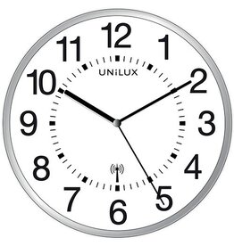 Unilux Unilux Mai Wave wandklok, radiogestuurd, diameter 37,5 cm, grijs-wit