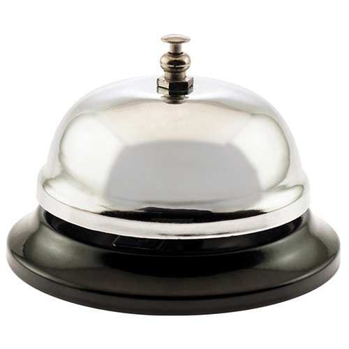 Merkloos Receptiebel, uit staal, diameter 85 mm