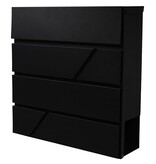 Brasq Brievenbus Deluxe PB200, zwart