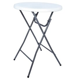 Brasq Inklapbare statafel BT100, wit, diameter 80 cm