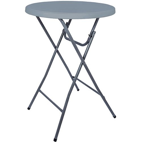 Brasq Inklapbare statafel BT200, grijs, diameter 80 cm