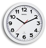 Maul MAULstep wandklok, radiogestuurd, diameter 30 x 5 cm, kunststof kader, wit